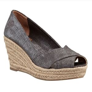 Tory Burch Metallic Espadrilles Wedges